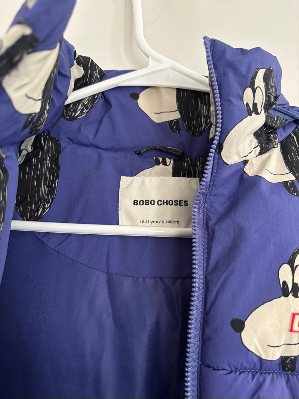 Bobo Choses 10-11Y Indigo Doggie Puffer Jacket Coat with Hood